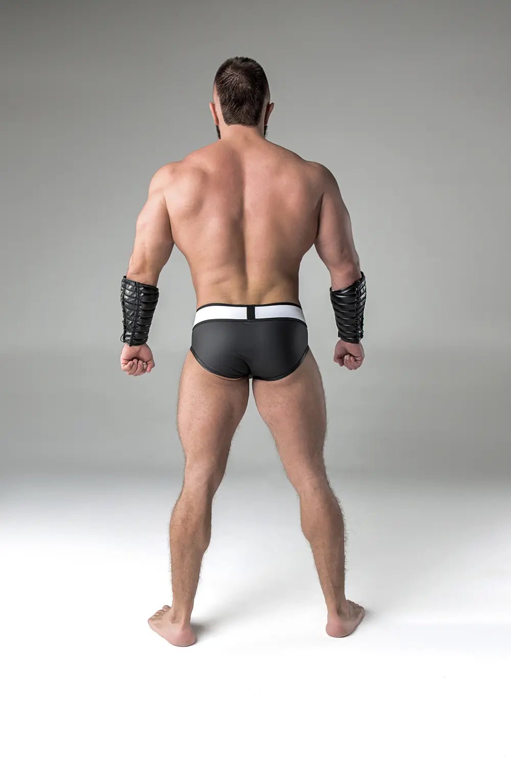 Armored. Rubber look Briefs. Detachable Pouch. Black - Maskulo - MBR108-Y1 - Maskulo EU Global Online Store