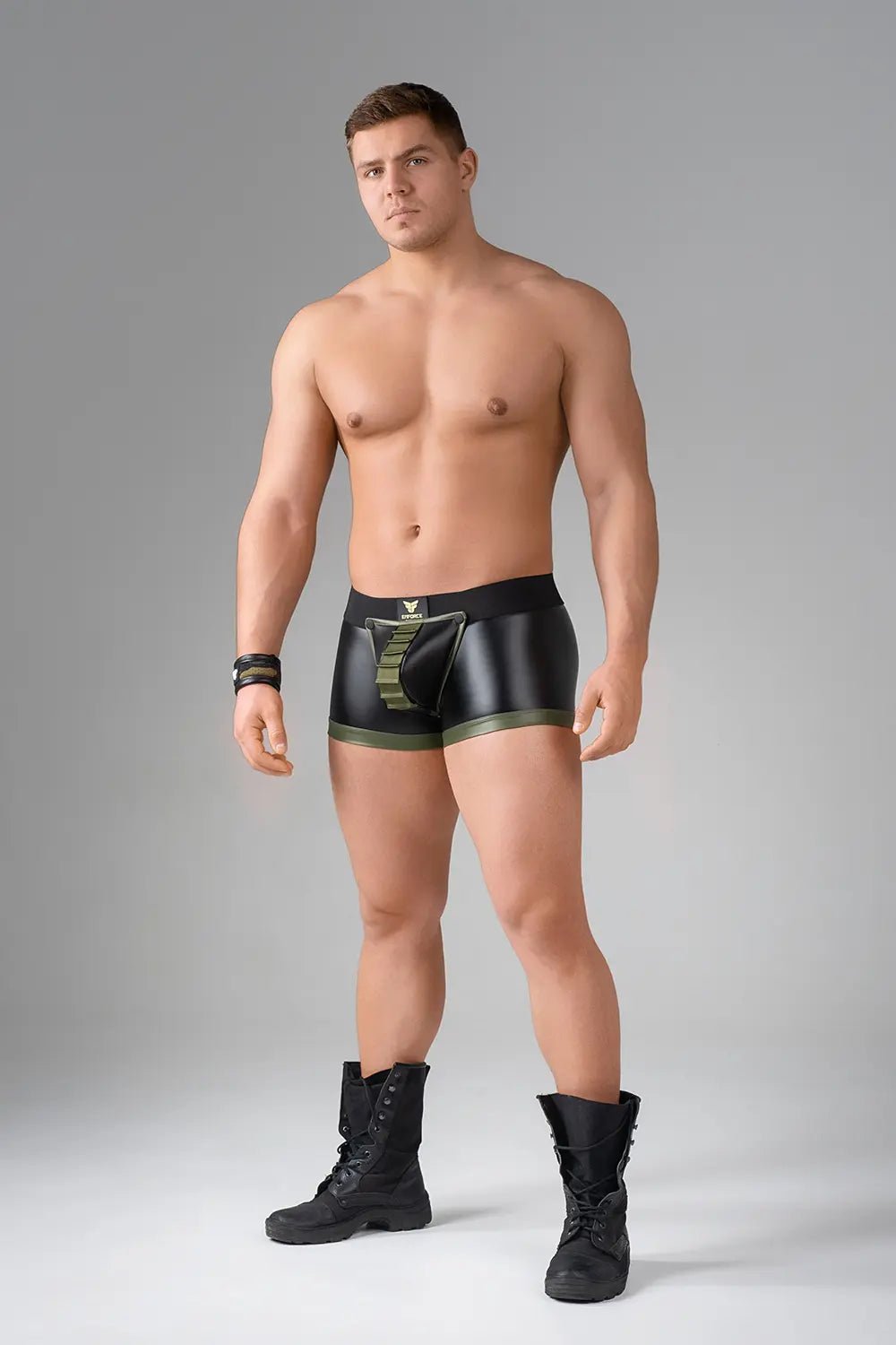 EnForce. Shot Belt Codpiece Trunk shorts. Open Rear - Maskulo - MTR144-Y1 - Maskulo EU Global Online Store