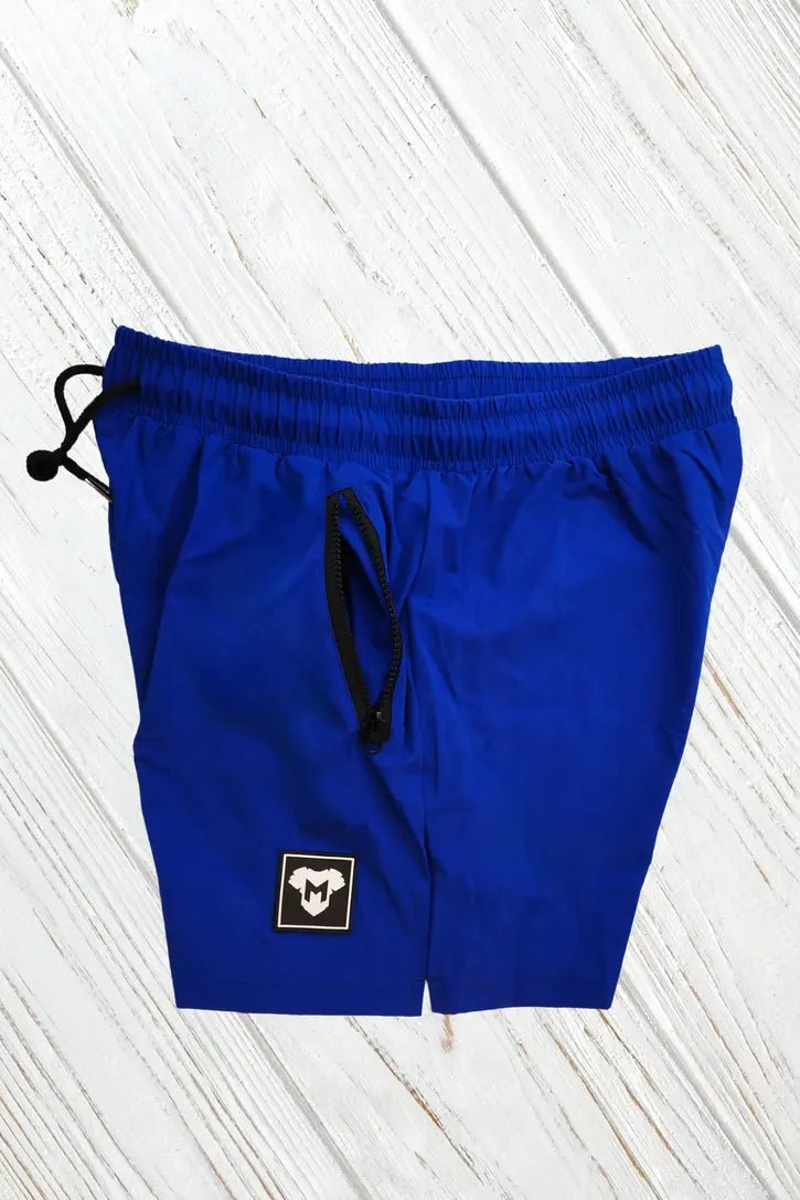 Maskulo Jedd Synther Soft Shorts with Zip Pockets in Royal Blue for men. Comfortable and stylish adult apparel, size L. SKU: MSH272-Y3.