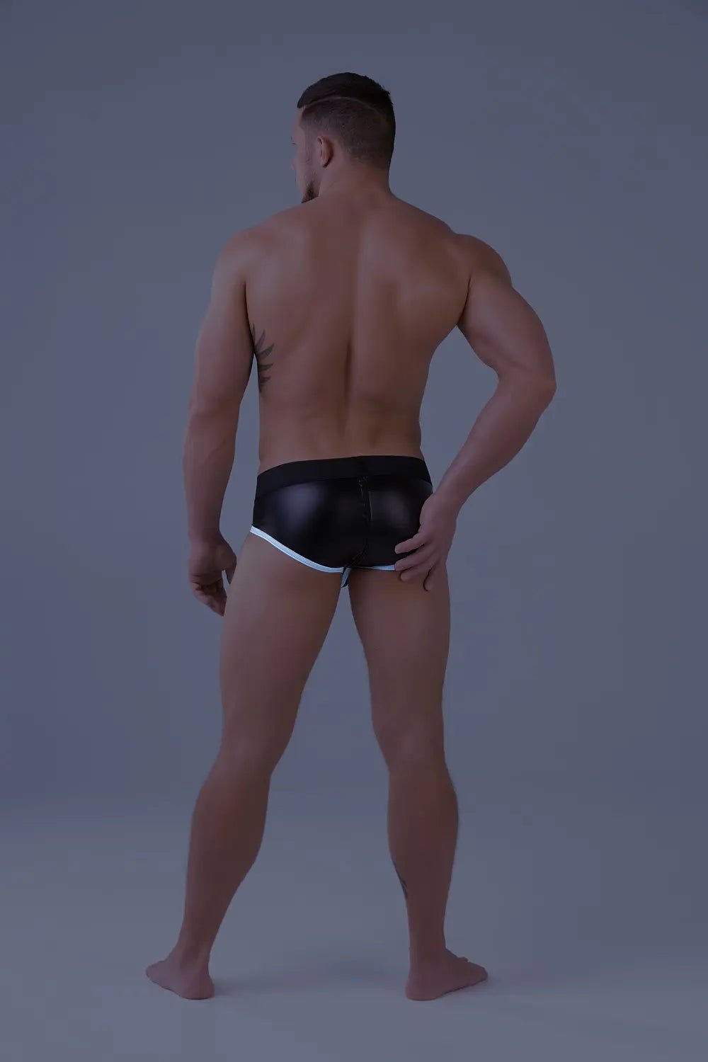 Youngero. Briefs. Mesh Codpiece. Zippered Rear. White Neon - Maskulo - MBR165-Y1 - Maskulo EU Global Online Store