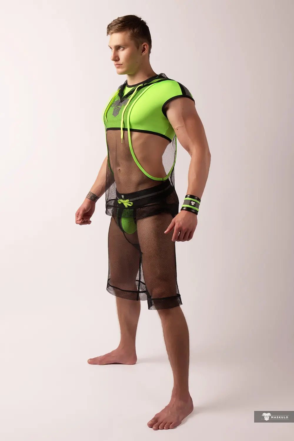 Youngero. Jockstrap with detachable codpiece. Green Neon - Maskulo - MJS181-Y1 - Maskulo EU Global Online Store