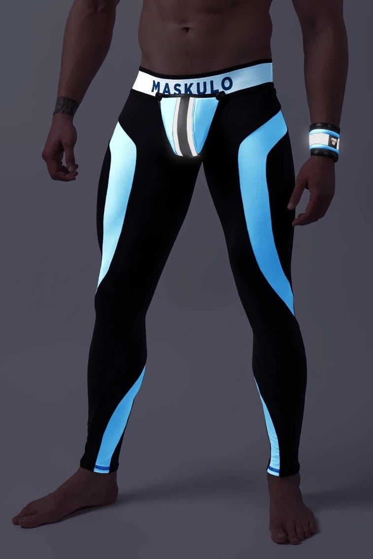 Youngero. Leggings, regular rear. Codpiece. White Neon - Maskulo - MLG153-Y1 - Maskulo EU Global Online Store