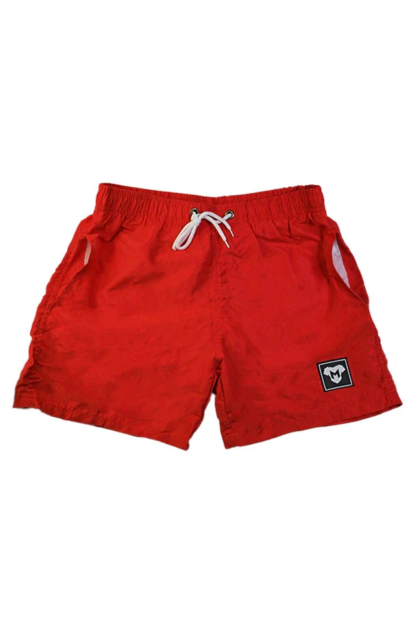 Flynn Cyclone Soft-Touch Nylon Shorts. Red