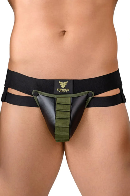 EnForce. Shot Belt Codpiece Jock. Zwart