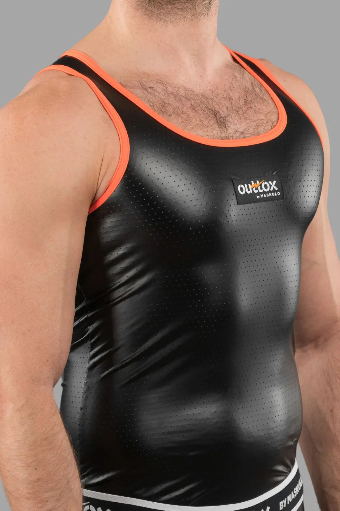 Outtox. Tank top. Black and Orange