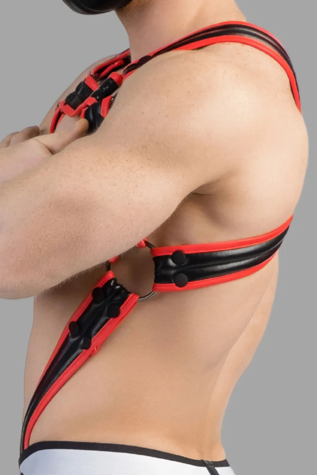 Armored Next. Body Harness. Black and Red