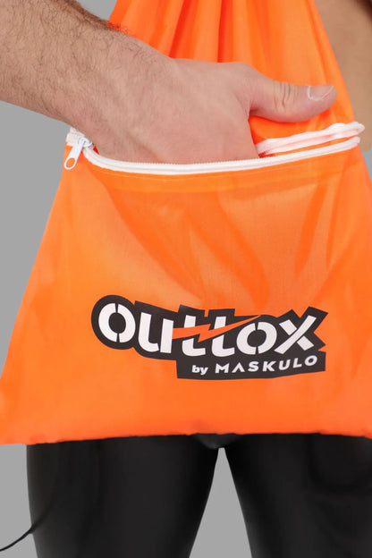 Outtox. Bolsa con cordón. Naranja