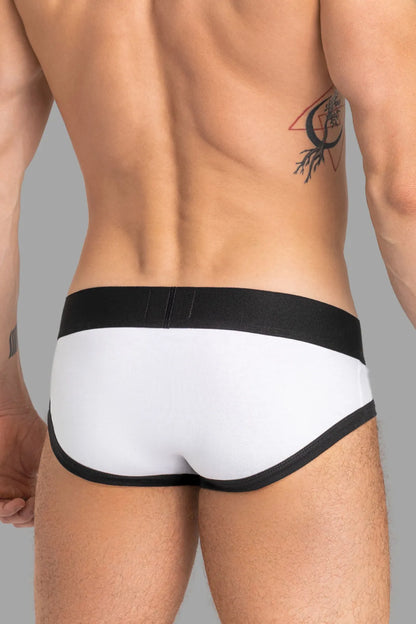 CAPTAIN-A Calzoncillos con O-Inside-POUCH. Blanco+Negro