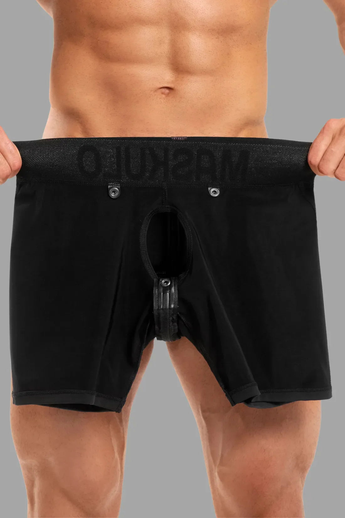 Basic Shorts with Pads. Zippered rear. Black