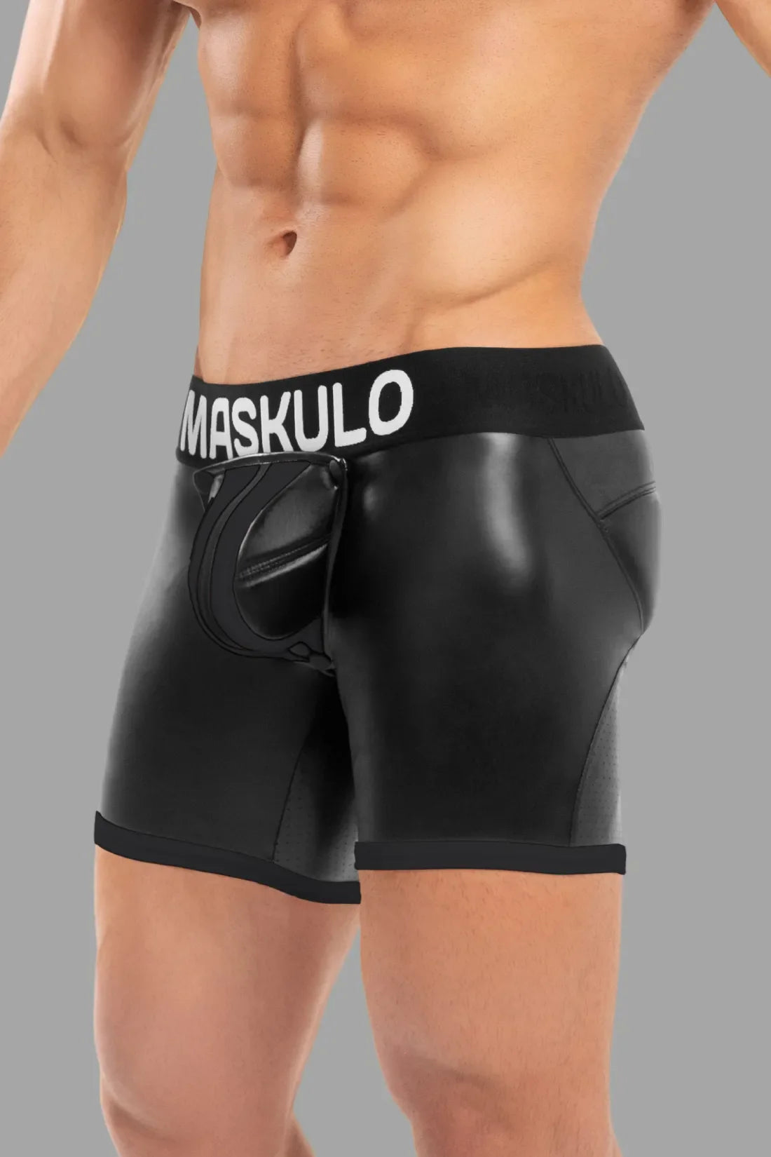 Basic Shorts with Pads. Zippered rear. Black