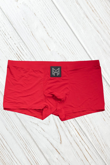 Ryan Ironsilk Trunks Serrés. Rouge