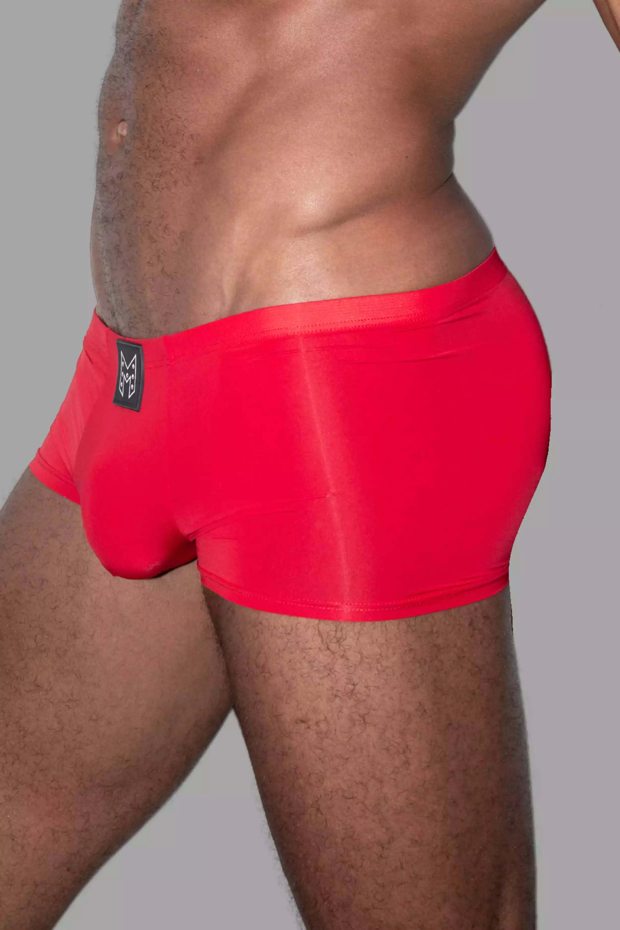 Ryan Ironsilk Trunks Serrés. Rouge