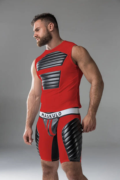 Armored. Tank Top. Front Pads. Red - Maskulo - MTP133-Y1 - Maskulo EU Global Online Store