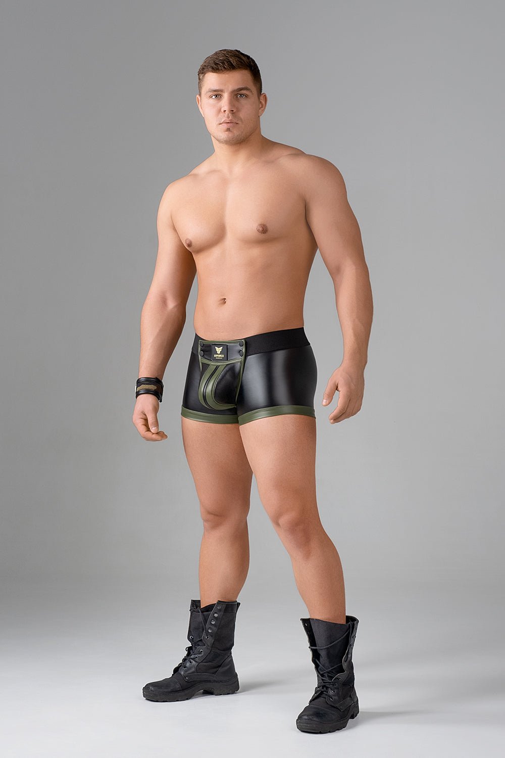 EnForce. Waist - high Codpiece Trunk shorts. Zipped Rear - Maskulo - MTR107-Y1 - Maskulo EU Global Online Store