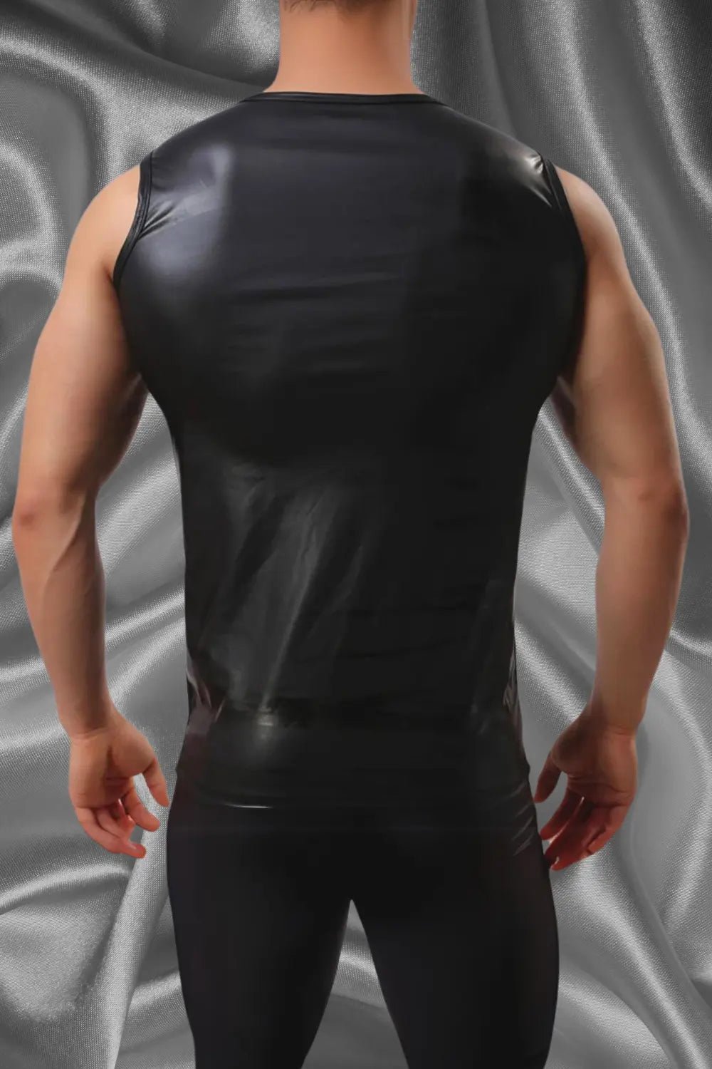 Rod Steelbod Sleeveless Top. Black PU Leather - Maskulo - MTP176 - Y4 - Maskulo Global (EU) Store