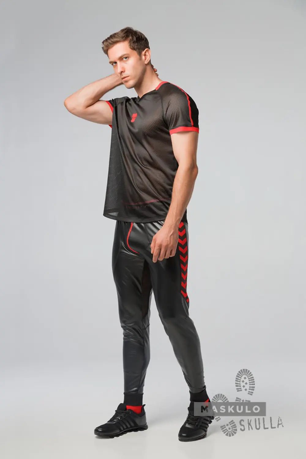 Skulla. Mesh T-Shirt. Red - Maskulo - MTS113-Y1 - Maskulo EU Global Online Store