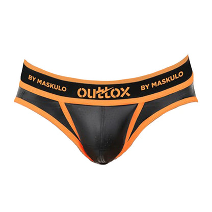 Outtox. Open slip aan de achterkant met drukknoopsluiting. Oranje &