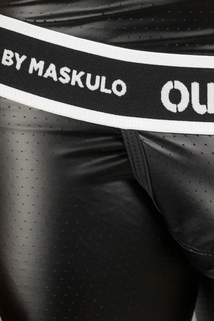 Outtox by Maskulo. Wrapped Rear Shorts with Snap Codpiece. Black - Outtox - XSH117 - Y1 - Maskulo Global (EU) Store