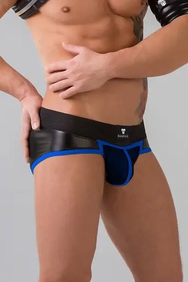 Youngero. Briefs. Mesh Codpiece. Open Rear. Blue Royal - Maskulo - MBR151-Y1 - Maskulo EU Global Online Store