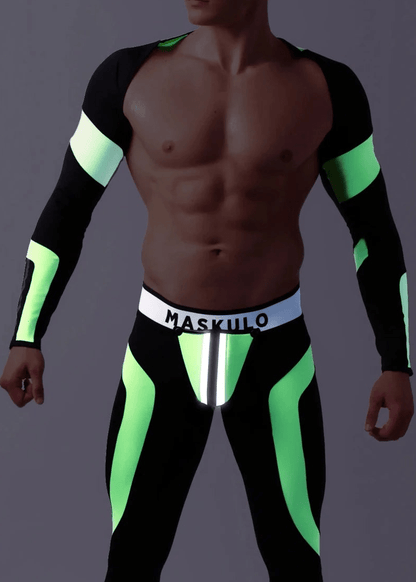 Youngero Crop Top. Long Sleeves. Green Neon - Maskulo - MTP157-Y1 - Maskulo EU Global Online Store