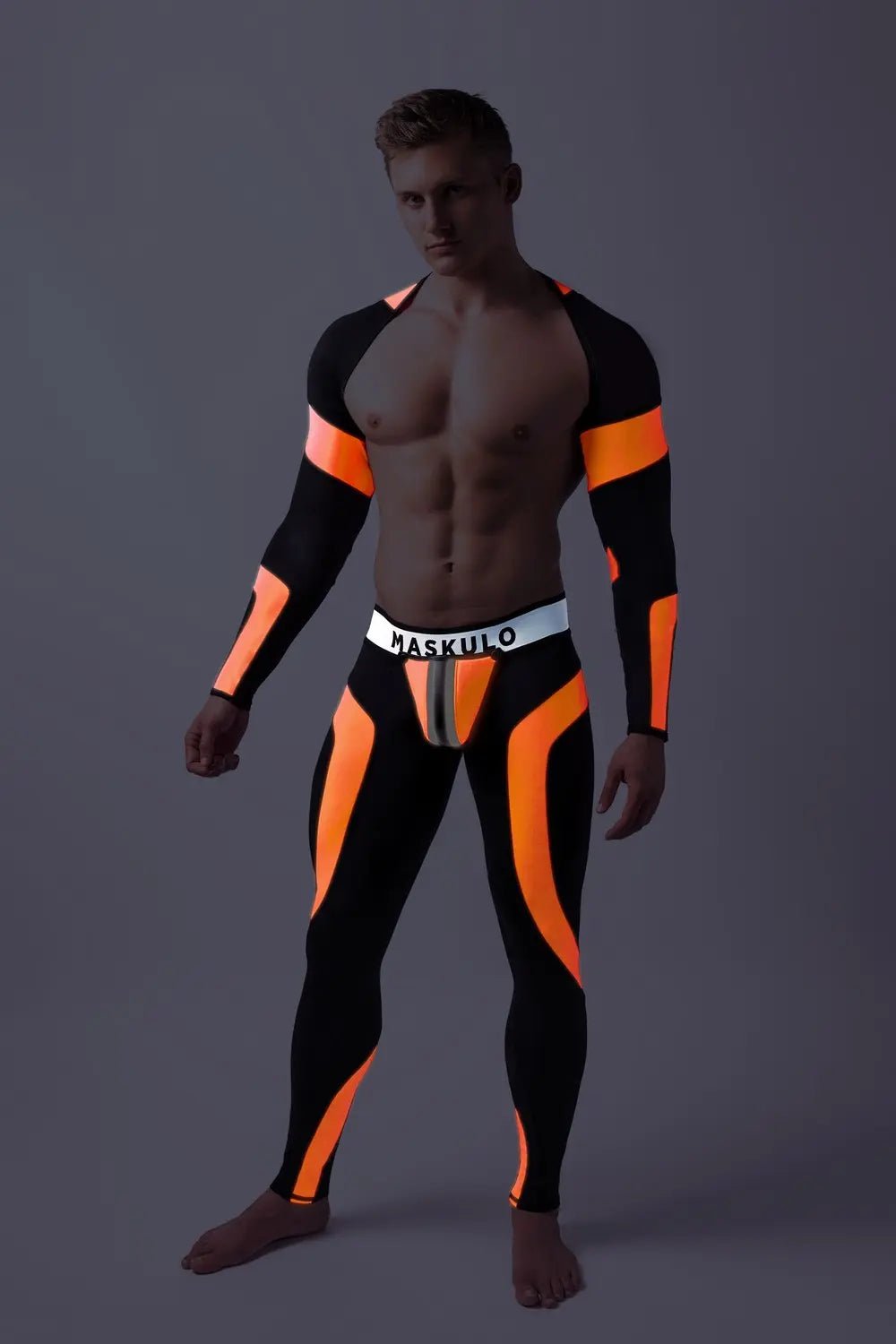 Youngero. Crop Top. Long Sleeves. Orange Neon - Maskulo - MTP154-Y1 - Maskulo EU Global Online Store