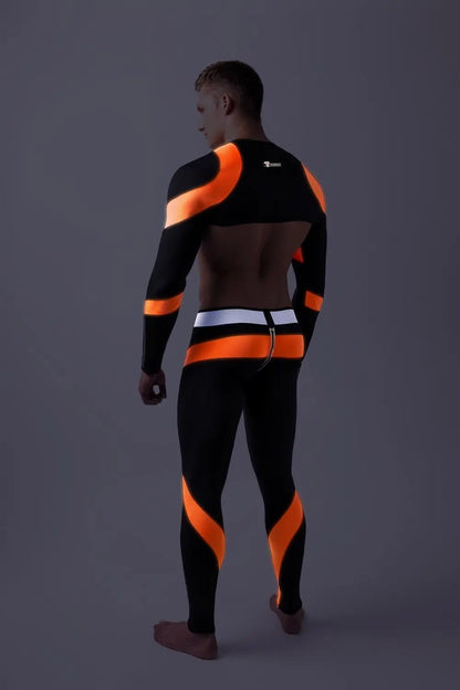 Youngero. Crop Top. Long Sleeves. Orange Neon - Maskulo - MTP154-Y1 - Maskulo EU Global Online Store