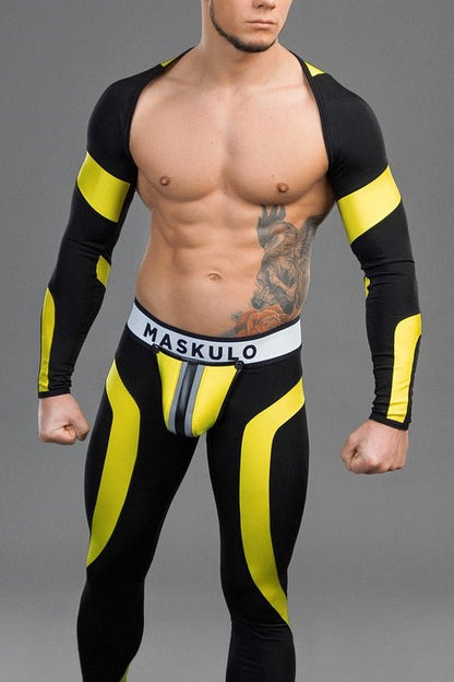 Youngero Crop Top. Long Sleeves Yellow - Maskulo - MTP156-Y1 - Maskulo EU Global Online Store