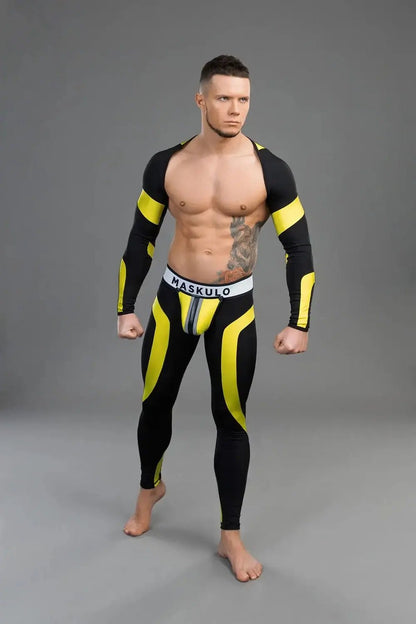 Youngero. Crop Top. Long Sleeves Yellow - Maskulo - MTP156-Y1 - Maskulo EU Global Online Store