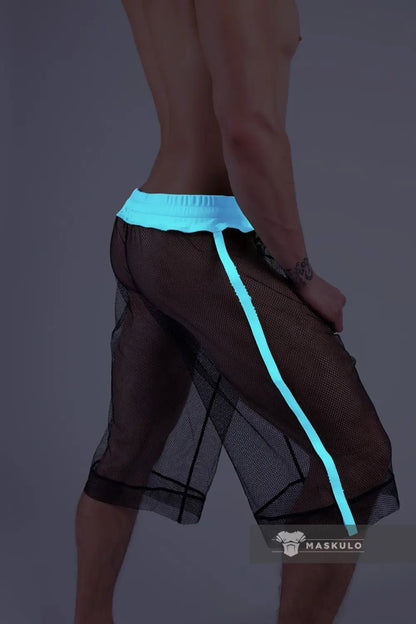 Youngero. Knee - Length Shorts. Regular Rear. White Neon - Maskulo - MSH227-Y1 - Maskulo EU Global Online Store