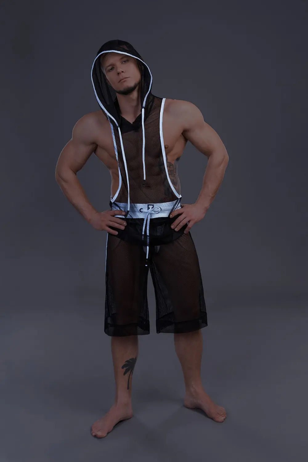 Youngero. Sleeveless Mesh Hoodie. White - Maskulo - MTP166-Y1 - Maskulo EU Global Online Store