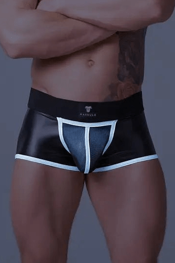 Youngero Trunks. Mesh Codpiece. Regular Rear. White Neon - Maskulo - MTR127-Y1 - Maskulo EU Global Online Store